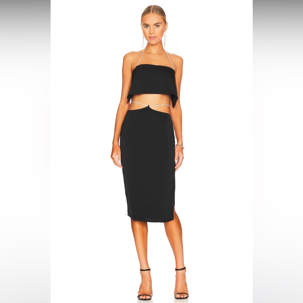 Ruth Diamond Chain Skirt Set in Black
superdown